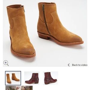 Frye Billy Booties Brandy Suede